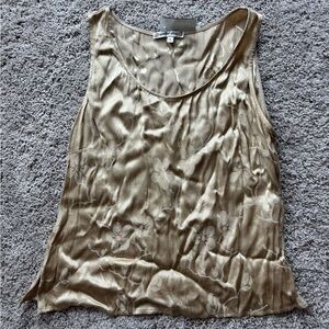 Chic Gold Floral Tank Top